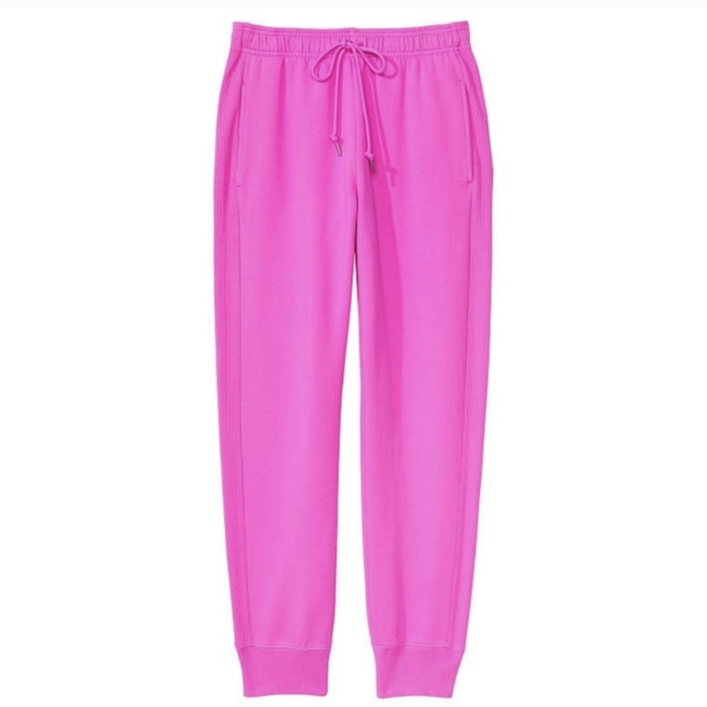 New PINK PREMIUM FLEECE BAGGY JOGGERS SIZE XL